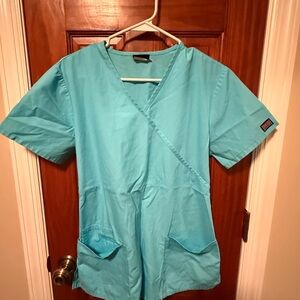 Aqua Blue Scrub Top